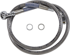 Extended Length Stainless Steel Brake Line Silver, Clear-coated Oversize [+254 mm (10'')], 1, nordicamoto.ro