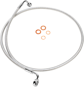 E-z Align Dot Braided Single Disc Front Brake Line Chrome, Sterling Chromite® Ii, 3, nordicamoto.ro