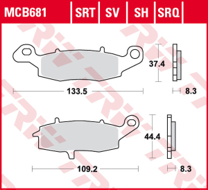 Srt Series Sindered Front Brake Pads, 1, nordicamoto.ro