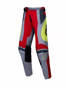 Pantaloni Copii Alpinestars Racer Melt Gray/Red