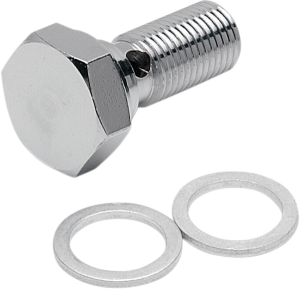Universal Chrome Steel Banjo Bolt Silver, Chrome, 1, nordicamoto.ro