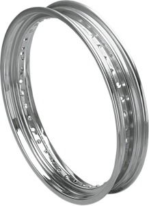 Rolled Edge Front Rim Silver