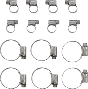 Set de cleme pentru radiator, argintiu, 2, nordicamoto.ro