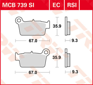 Plăcuțe de frână pentru curse off-road din seria RSI, sinterizate de Sindered, nordicamoto.ro