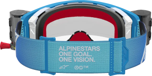 Ochelari Alpinestars Supertech Firma Roll-Off Albastru/Argintiu/Lentila Clara, 2, nordicamoto.ro