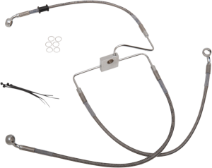 Stainless Steel Brake Line Kit Silver, Clear-coated, 1, nordicamoto.ro