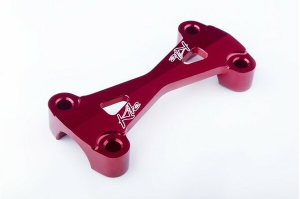 Mx-en Upper Handlebar Clamps Red, Anodized