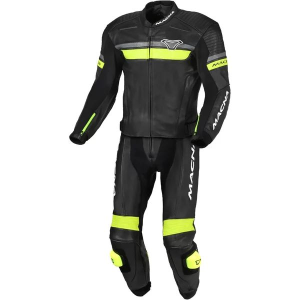 Combinezon de piele 2 piese MACNA DIABRO 46 Negru/Gri, 5, nordicamoto.ro