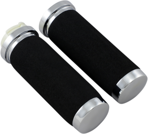 Rubber Grips With Accent Rings And End Caps Black, 1, nordicamoto.ro