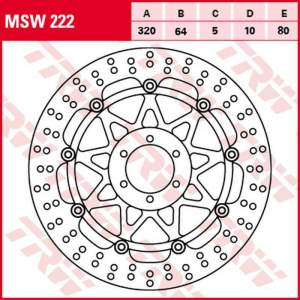 Disc frana fata TRW YAMAHA YZF 750R / SP '93 -'98/FZR 1000 GENESIS EXUP '94 -'95