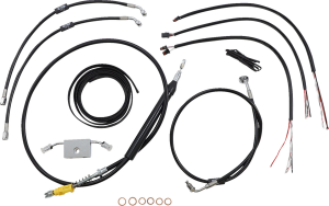 Complete Black Vinyl Braided Handlebar Cable/brake Line Kit Black, 1, nordicamoto.ro