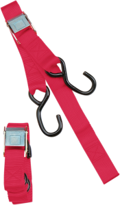 1-1/2(r) Heavy-duty Cam Buckle Tie-downs With Built-in Assist Red