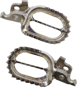 MOOSE RACING Suporturi pentru picioare din titan, argintii 