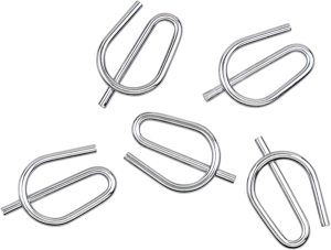 Chrome Rear Axle Nut Spring Clip Silver