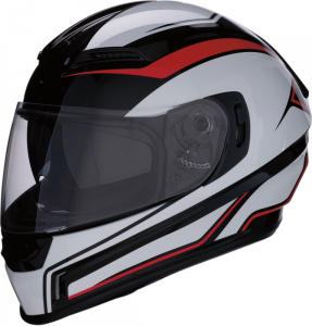 Helmet Jackal Rd/bk/whGray, Red, White 