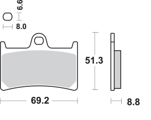 Hs Street Excel Sintered Front Brake Pads