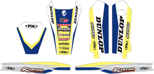 Trim Kit Graphics Blue, White, Yellow, 1, nordicamoto.ro