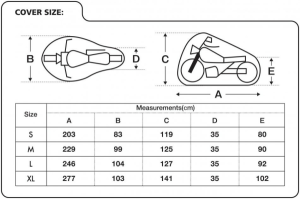 Husa Moto BikeTec Impermeabila cu loc pentru Top-Case