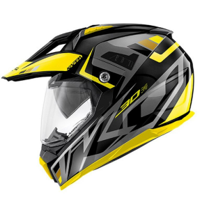 Casca Kappa KV30 EVO Grayer Dual Matt black / Titanium / Yellow