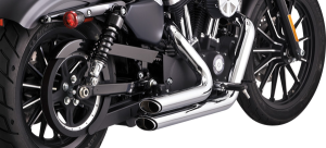 Shortshots Staggered Exhaust System Chrome, 3, nordicamoto.ro
