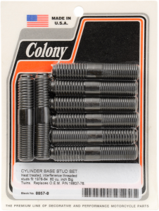 Cylinder Base Studs Black, 1, nordicamoto.ro
