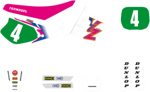 Graphics Kit Green, Pink, White, 2, nordicamoto.ro