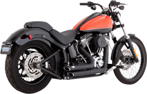 Shortshots Staggered Exhaust System Black, Matte Black, 4, nordicamoto.ro
