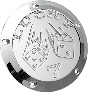 Chrome Billet Derby Cover Chrome, 1, nordicamoto.ro