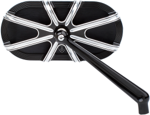 Caged Series Mirror Chrome, Anodized Black, 1, nordicamoto.ro