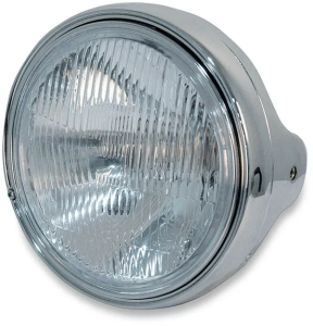 18 Cm (7(r)) Complete Headlamp Assembly Chrome, 1, nordicamoto.ro