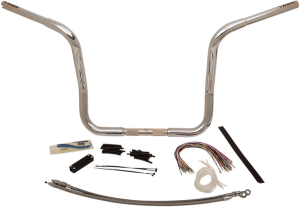 1-1/4(r) Ez Install Round Top Handlebar Kit Silver, 5, nordicamoto.ro