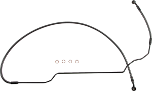 Braided Front Brake Line Black, Black Pearl Oversize [+102 mm (4'')], 1, nordicamoto.ro