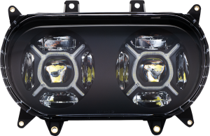 Double-x Led Headlight Chrome, 3, nordicamoto.ro