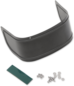 Chrome Plated Steel Front Fender Skirt Black