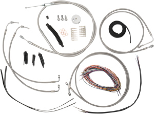 Complete Stainless Braided Handlebar Cable/brake Line Kit Silver