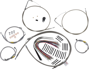 Control Kit For Early Touring Bikes With Bagger Bar Handlebars Silver