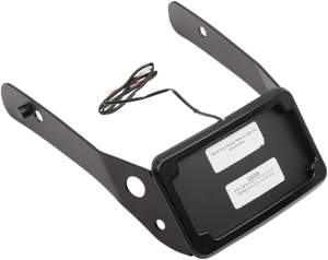 Curved License Plate Frame And Mount With License Plate Light Chrome