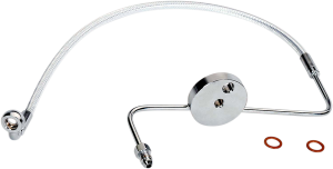 Designer Series Dot Front Lower Brake Line Kit Chrome, Sterling Chromite® Ii