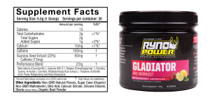 Supliment pre-antrenament pudră Ryno Power GLADIATOR Strawberry Lemonade, 150 g, 30 de porții, 3, nordicamoto.ro