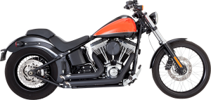 Shortshots Staggered Exhaust System Black, Matte Black, 5, nordicamoto.ro