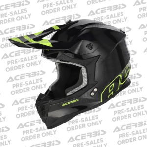 Casca Acerbis Linear 22-06 Solid Color Negru/Galben Fluo, nordicamoto.ro
