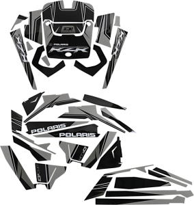 Complete Utv Graphics Kit Black, Silver, 1, nordicamoto.ro