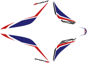 Scooter Decals Blue, Red, 2, nordicamoto.ro