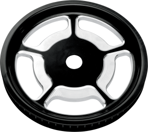 Universal Rear Cush-drive Aluminum Pulley Black, Contrast Cut