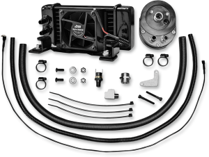 Low-mount Fan-assisted Oil Cooler Kit Black