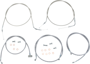 Stainless Handlebar Cable/line Kit Silver