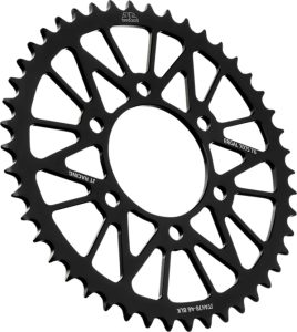 JT SPROCKETS Pinion spate din aluminiu Racelite, negru, 1, nordicamoto.ro