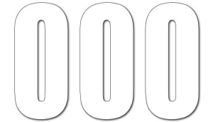 Three Series Numbers White