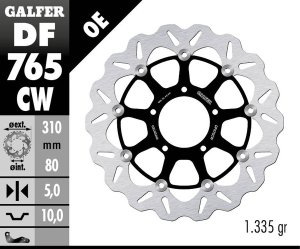 Wave® Brake Rotor Black, Silver, 1, nordicamoto.ro
