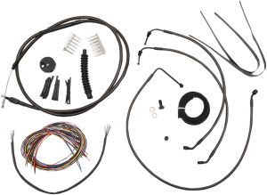 Complete Midnight Braided Handlebar Cable/brake Line Kit Black